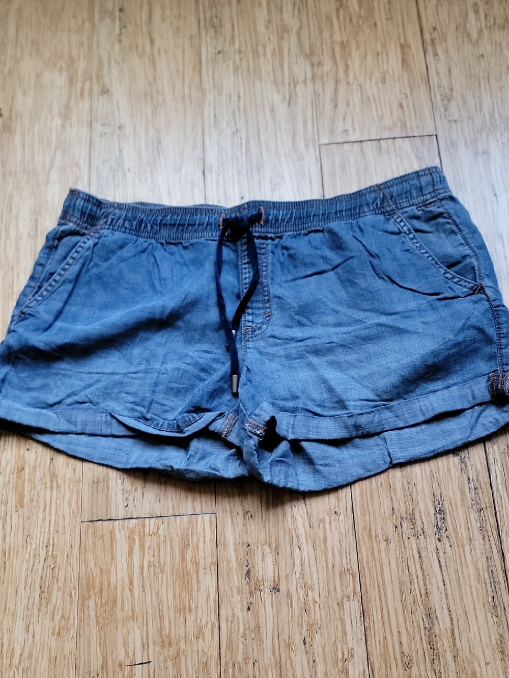 Dittoss Women’s Blue Drawstring Casual Shorts